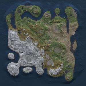 Thumbnail Rust Map: Procedural Map, Size: 3500, Seed: 1397526472, 17 Monuments