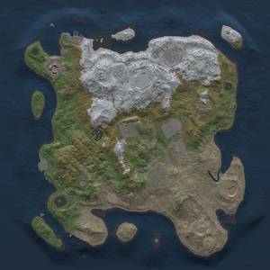 Thumbnail Rust Map: Procedural Map, Size: 3500, Seed: 35002, 16 Monuments