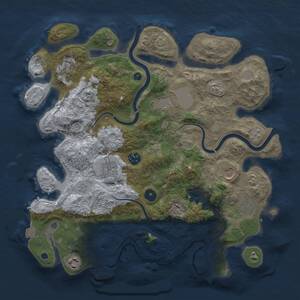Thumbnail Rust Map: Procedural Map, Size: 3750, Seed: 453757072, 13 Monuments