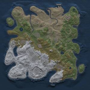 Thumbnail Rust Map: Procedural Map, Size: 3750, Seed: 570759, 16 Monuments