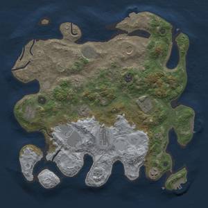 Thumbnail Rust Map: Procedural Map, Size: 3750, Seed: 129212, 18 Monuments