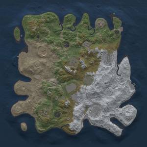 Thumbnail Rust Map: Procedural Map, Size: 3700, Seed: 316435477, 18 Monuments