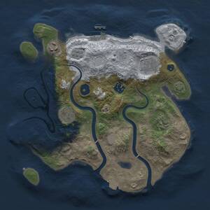 Thumbnail Rust Map: Procedural Map, Size: 3000, Seed: 321140382, 11 Monuments