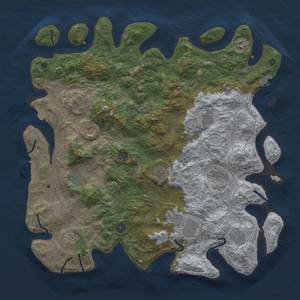 Thumbnail Rust Map: Procedural Map, Size: 4500, Seed: 390047282, 19 Monuments