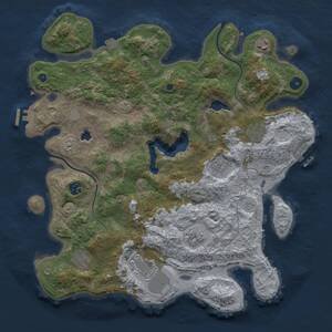 Thumbnail Rust Map: Procedural Map, Size: 4000, Seed: 808548081, 13 Monuments