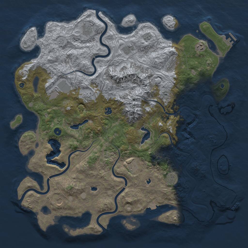 Rust Map: Procedural Map, Size: 5013, Seed: 782017936, 17 Monuments