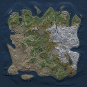 Thumbnail Rust Map: Procedural Map, Size: 3750, Seed: 218187, 16 Monuments
