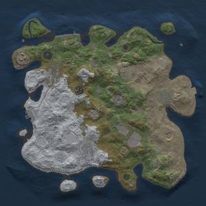 Thumbnail Rust Map: Procedural Map, Size: 3500, Seed: 1202964664, 17 Monuments