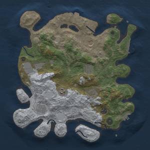 Thumbnail Rust Map: Procedural Map, Size: 3500, Seed: 74247, 14 Monuments