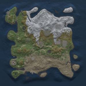 Thumbnail Rust Map: Procedural Map, Size: 3500, Seed: 1210, 15 Monuments