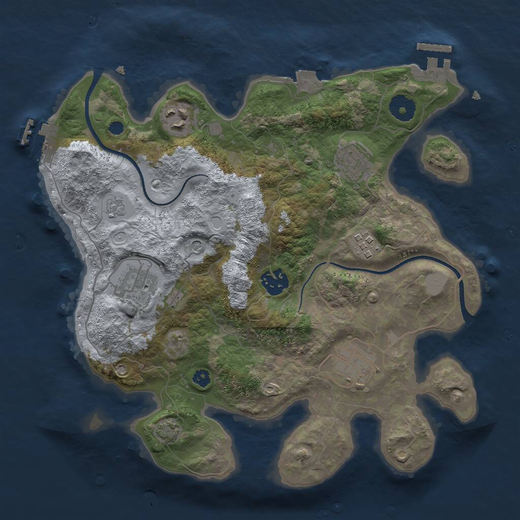Rust Map: Procedural Map, Size: 3000, Seed: 1748055788, 12 Monuments