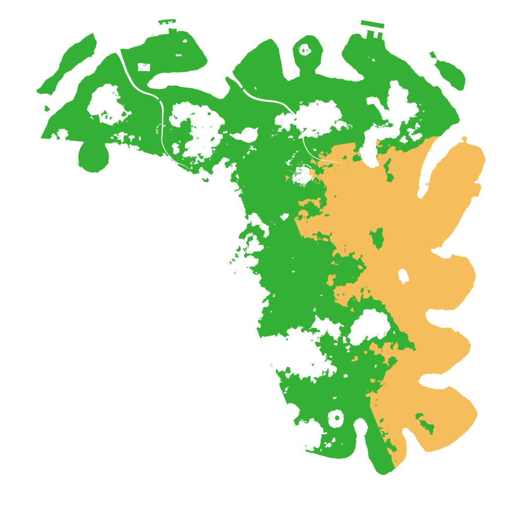 Biome Rust Map: Procedural Map, Size: 4400, Seed: 80893455