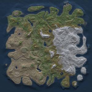 Thumbnail Rust Map: Procedural Map, Size: 4500, Seed: 142, 15 Monuments