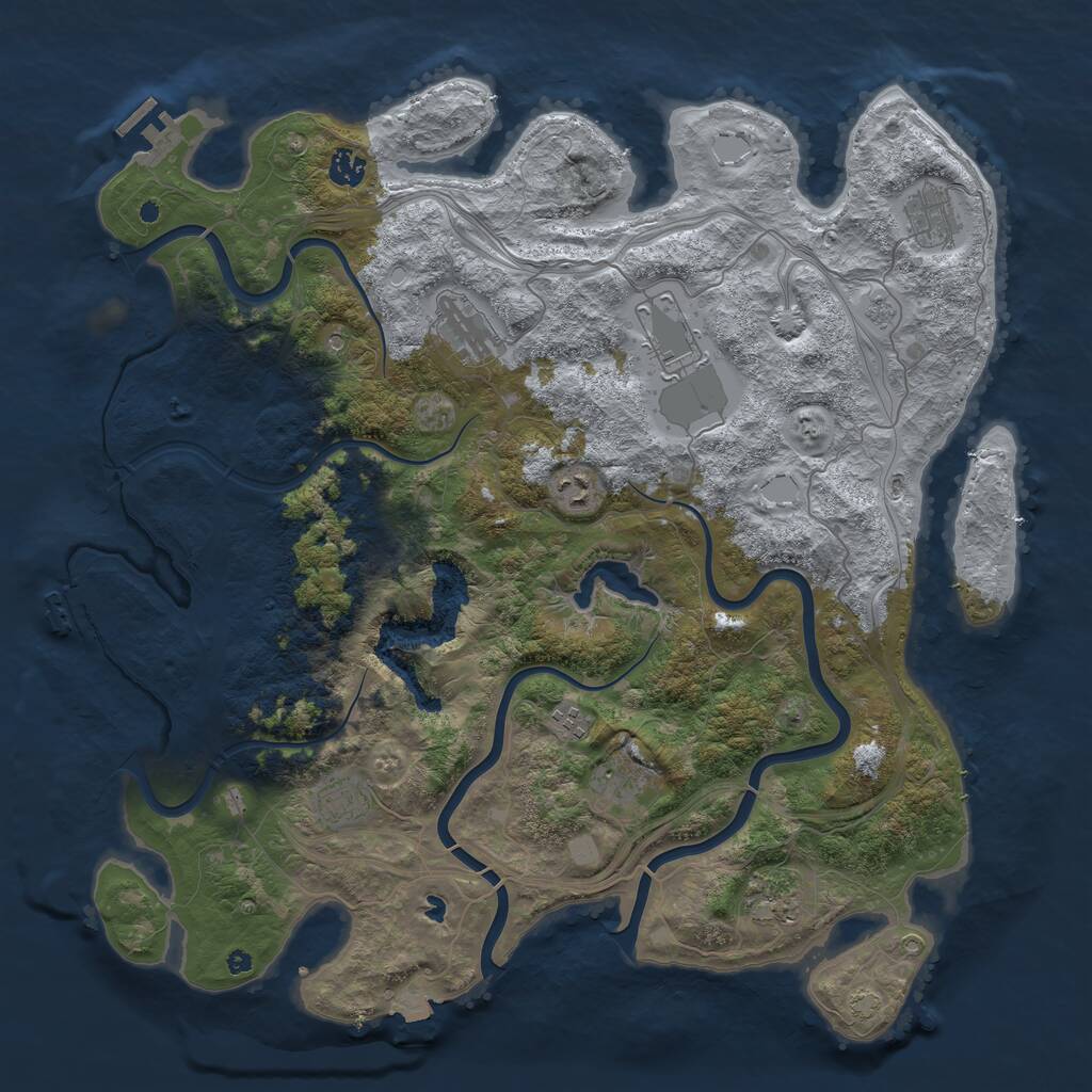 Rust Map: Procedural Map, Size: 4400, Seed: 66409178, 15 Monuments