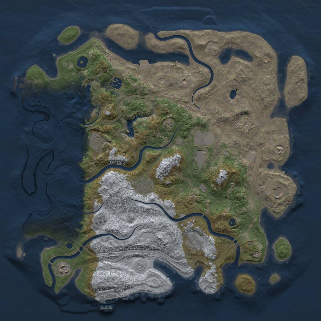 Rust Map: Procedural Map, Size: 4250, Seed: 96726011, 15 Monuments