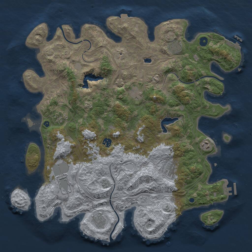 Rust Map: Procedural Map, Size: 4250, Seed: 17464, 15 Monuments