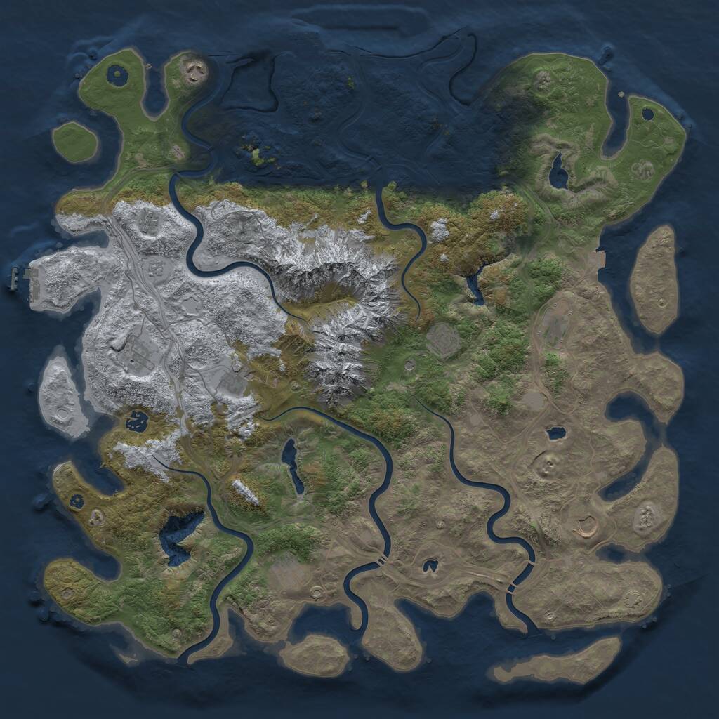 Rust Map: Procedural Map, Size: 5000, Seed: 8008135, 15 Monuments