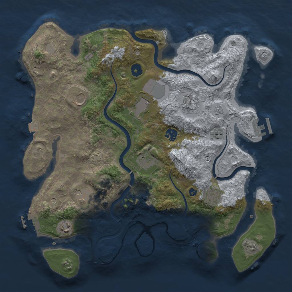 Rust Map: Procedural Map, Size: 3600, Seed: 72838746, 15 Monuments