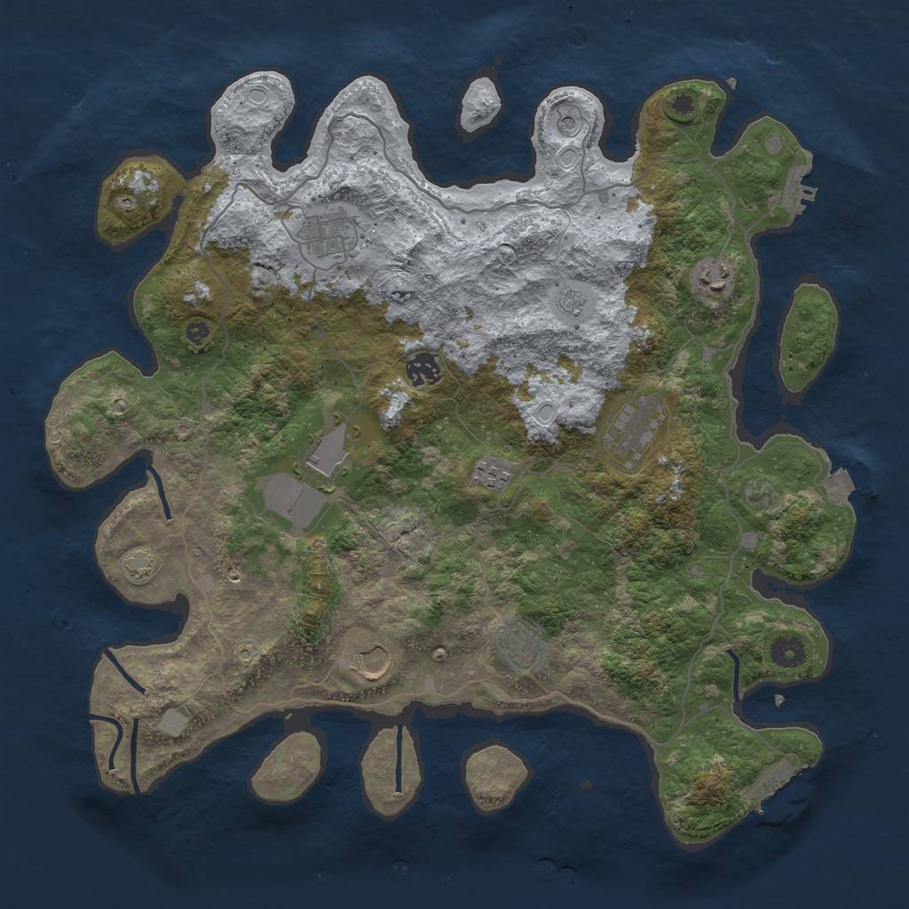 Rust Map: Procedural Map, Size: 4000, Seed: 1771716857, 16 Monuments