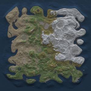 Thumbnail Rust Map: Procedural Map, Size: 4100, Seed: 796853, 18 Monuments