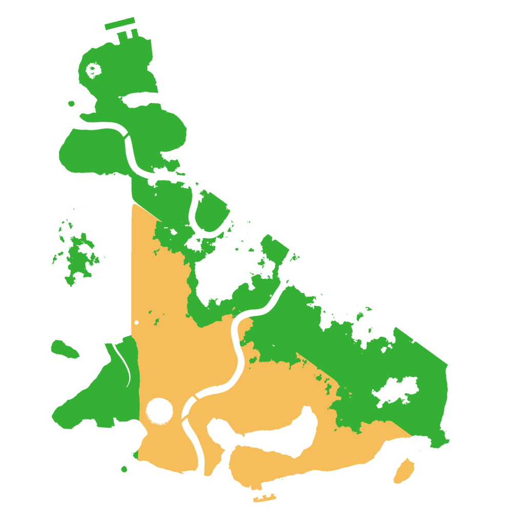 Biome Rust Map: Procedural Map, Size: 3500, Seed: 35009