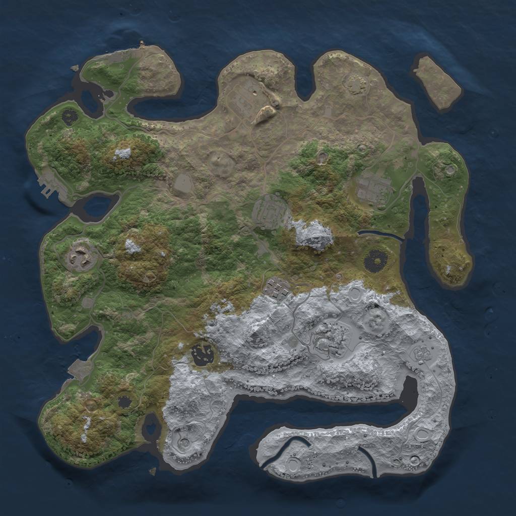 Rust Map: Procedural Map, Size: 3400, Seed: 41487158, 15 Monuments