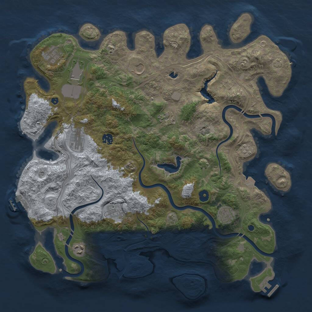 Rust Map: Procedural Map, Size: 4250, Seed: 1751404311, 16 Monuments