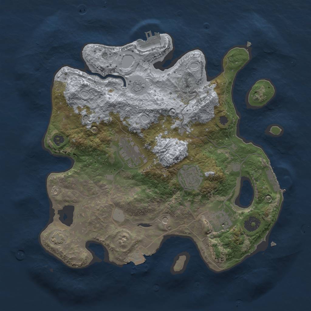 Rust Map: Procedural Map, Size: 3000, Seed: 6049752, 11 Monuments