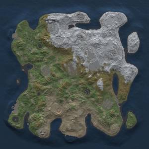 Thumbnail Rust Map: Procedural Map, Size: 3500, Seed: 61564629, 18 Monuments