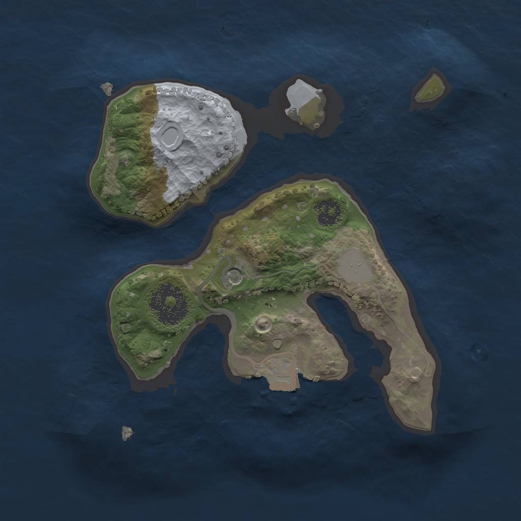 Rust Map: Procedural Map, Size: 2000, Seed: 942025440, 4 Monuments