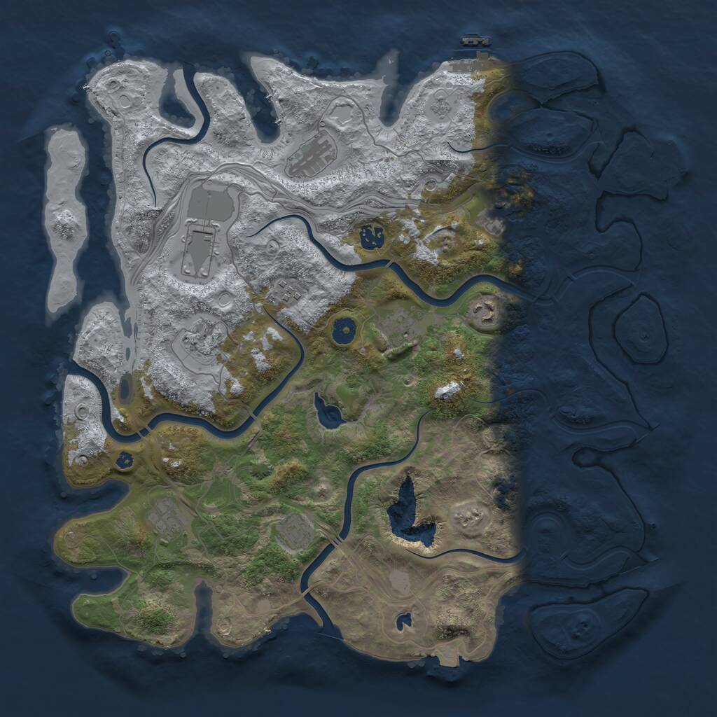 Rust Map: Procedural Map, Size: 4250, Seed: 1778838890, 16 Monuments