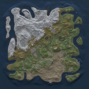 Thumbnail Rust Map: Procedural Map, Size: 4250, Seed: 1778838890, 17 Monuments