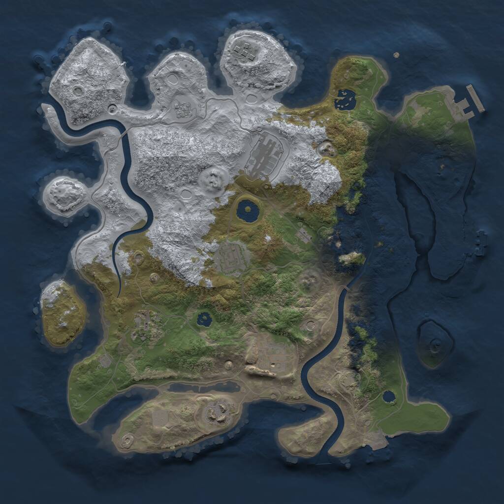 Rust Map: Procedural Map, Size: 3400, Seed: 14319797, 13 Monuments
