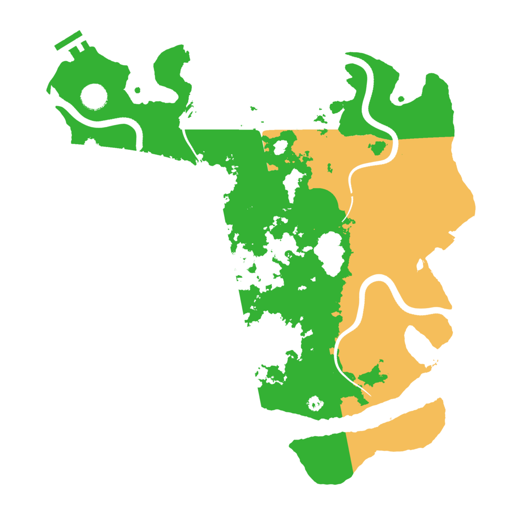 Biome Rust Map: Procedural Map, Size: 3500, Seed: 35223
