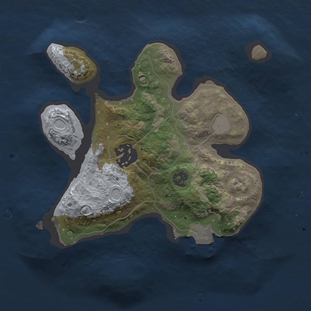 Rust Map: Procedural Map, Size: 2000, Seed: 2018, 4 Monuments