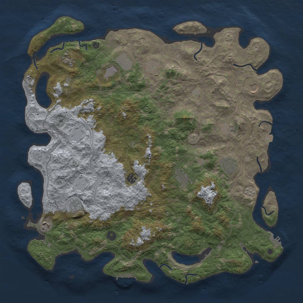 Rust Map: Procedural Map, Size: 4750, Seed: 398915226, 19 Monuments