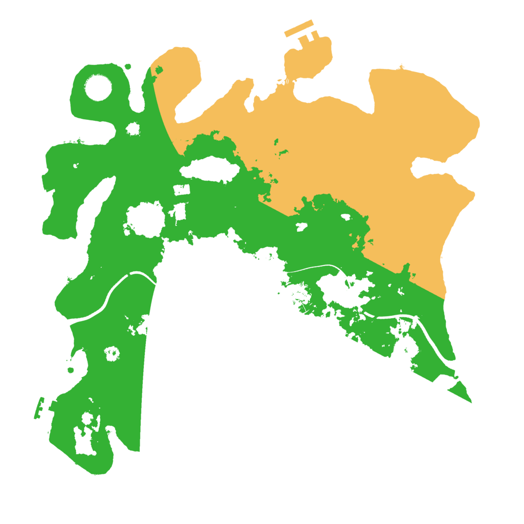 Biome Rust Map: Procedural Map, Size: 3500, Seed: 221640338