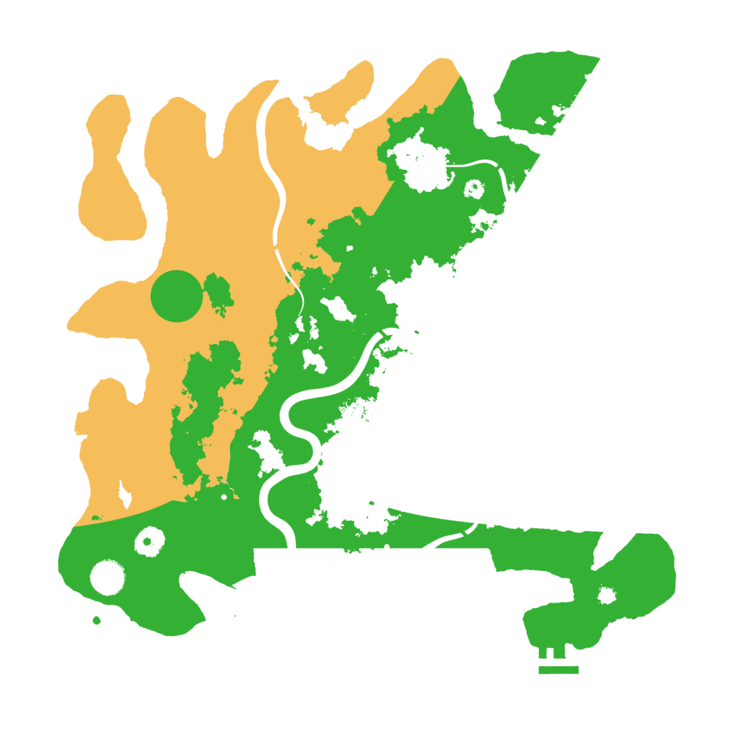 Biome Rust Map: Procedural Map, Size: 3700, Seed: 85499025