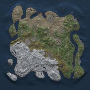 Thumbnail Rust Map: Procedural Map, Size: 3500, Seed: 521140322, 17 Monuments