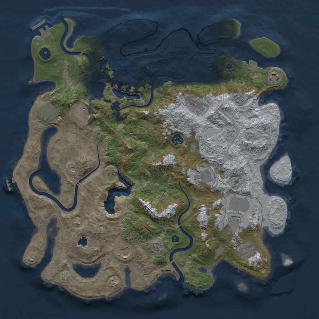 Rust Map: Procedural Map, Size: 4250, Seed: 67212691, 16 Monuments