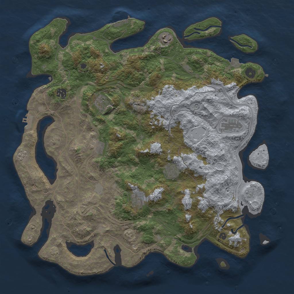 Rust Map: Procedural Map, Size: 4250, Seed: 67212691, 16 Monuments