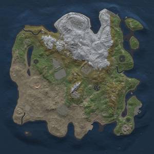 Thumbnail Rust Map: Procedural Map, Size: 3500, Seed: 1923, 16 Monuments