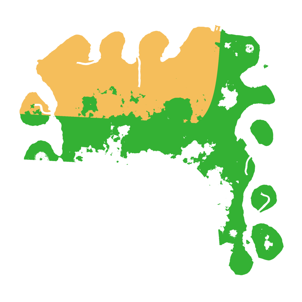 Biome Rust Map: Procedural Map, Size: 3600, Seed: 11410