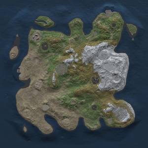 Thumbnail Rust Map: Procedural Map, Size: 3000, Seed: 12332, 12 Monuments