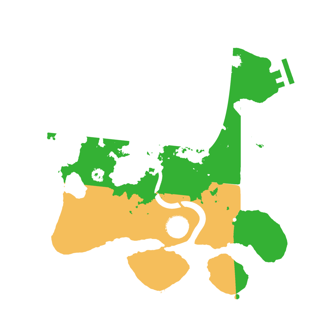 Biome Rust Map: Procedural Map, Size: 2500, Seed: 224201210