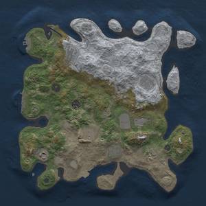 Thumbnail Rust Map: Procedural Map, Size: 3500, Seed: 987802343, 17 Monuments