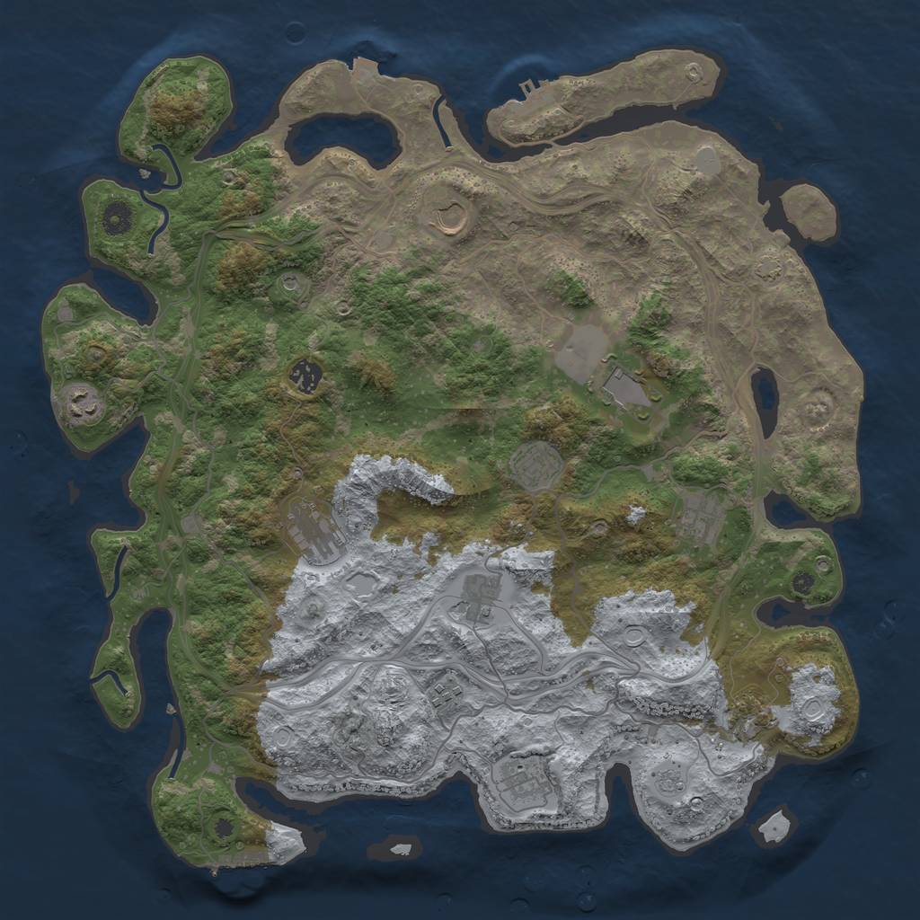 Rust Map: Procedural Map, Size: 4300, Seed: 15472609, 19 Monuments