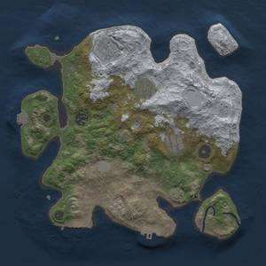 Thumbnail Rust Map: Procedural Map, Size: 3000, Seed: 929962946, 13 Monuments