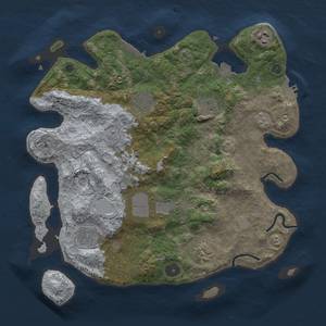 Thumbnail Rust Map: Procedural Map, Size: 3500, Seed: 360328545, 15 Monuments