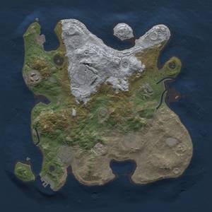 Thumbnail Rust Map: Procedural Map, Size: 3000, Seed: 29035, 13 Monuments